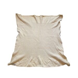 Aran Crafts Blanket 100% Merino Wool Celtic Cross Cream Irish Knit Throw Winter